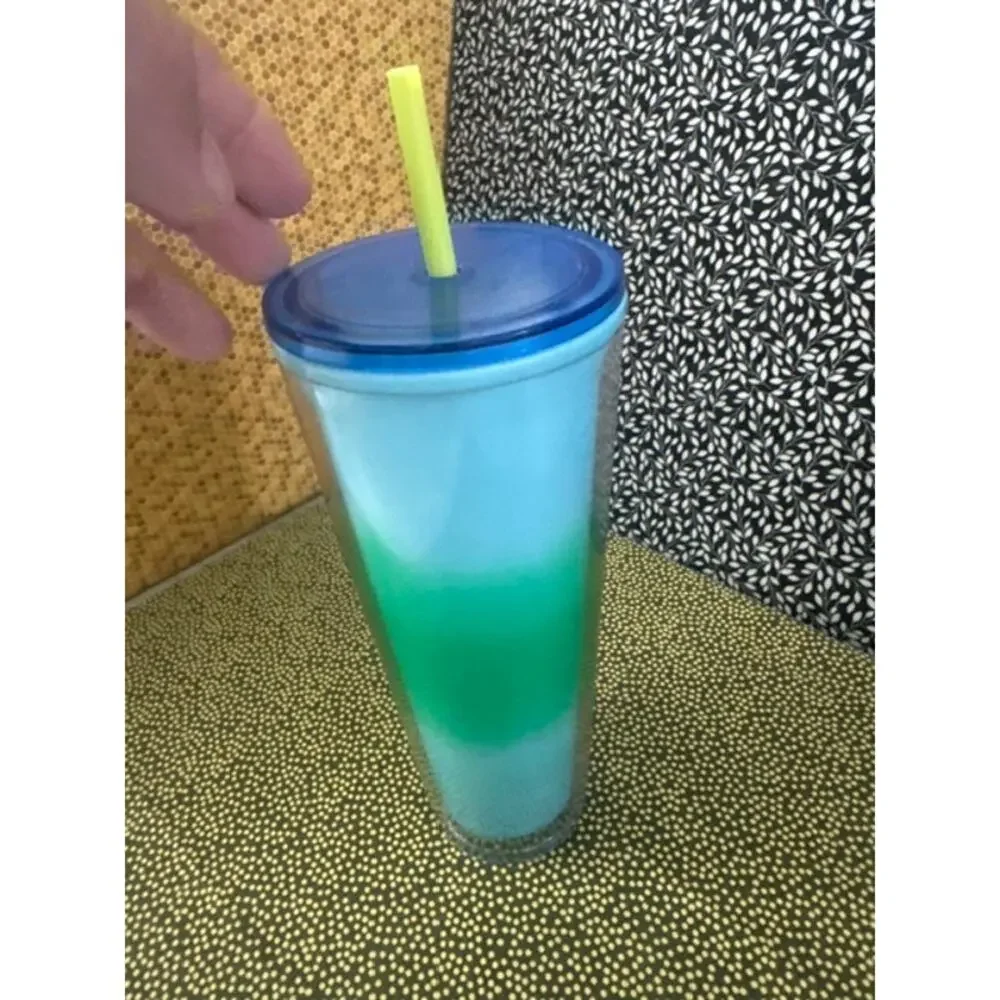 STARBUCKS 2023 SPRING BLUE AND GREEN CHANGING TUMBLER